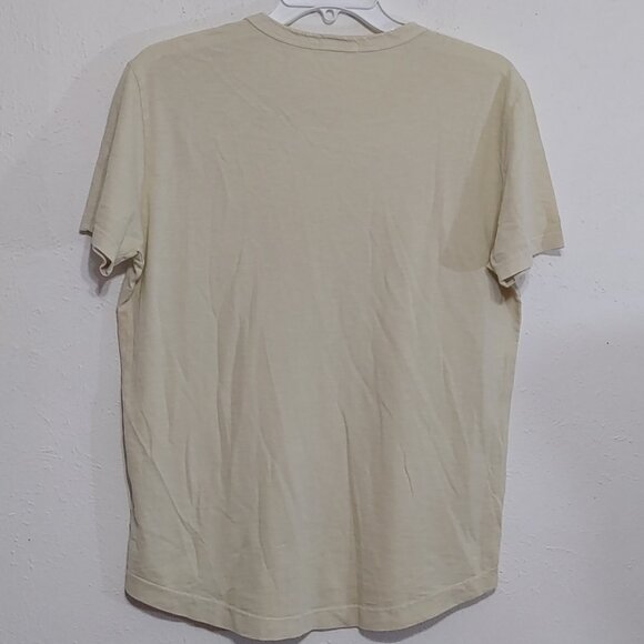 Buck Mason Mens Short Sleeve Curved Hem Slub T-Shirt Size S Light yellow - Picture 3 of 7